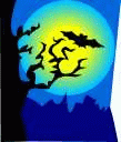 Image: moon bat silhouette
